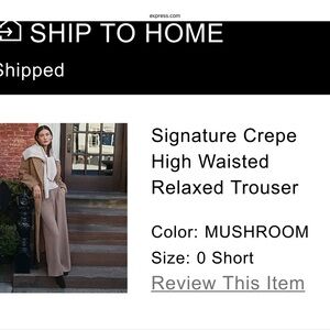 Signature Crepe High Waisted Relaxed Trousers